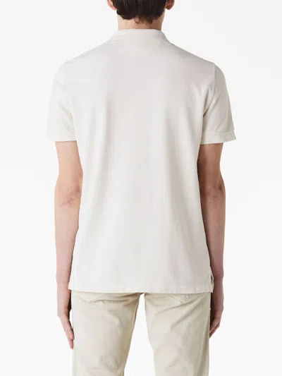 Tom Ford White Polo Shirt With Classic Collar In Cotton Blend Man In Multicolor
