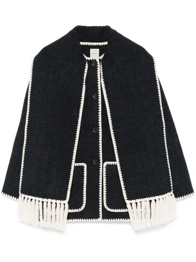 Totême Toteme Embroidered Scarf Jacket In Multicolor