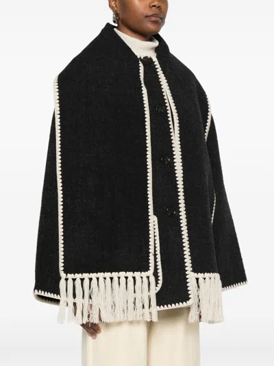 Totême Toteme Embroidered Scarf Jacket In Multicolor