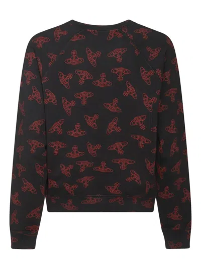 Vivienne Westwood Men Allover Logo Crweneck Sweater In Multicolor
