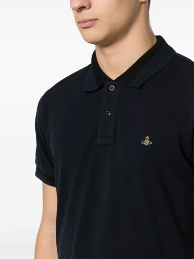 Vivienne Westwood Orb Essential Polo Shirt In Organic Cotton In Multicolor