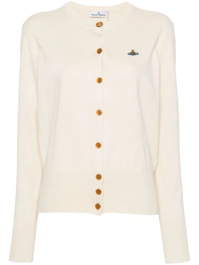 Vivienne Westwood Classic Fine-knit Cardigan With Contrasting Buttons In Multicolor