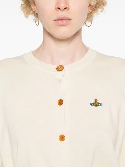 Vivienne Westwood Classic Fine-knit Cardigan With Contrasting Buttons In Multicolor