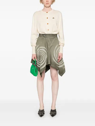 Vivienne Westwood Classic Fine-knit Cardigan With Contrasting Buttons In Multicolor