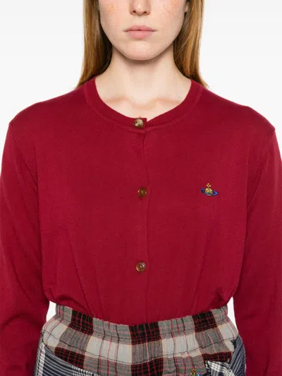 Vivienne Westwood Cotton And Cashmere Cropped Cardigan In Multicolor