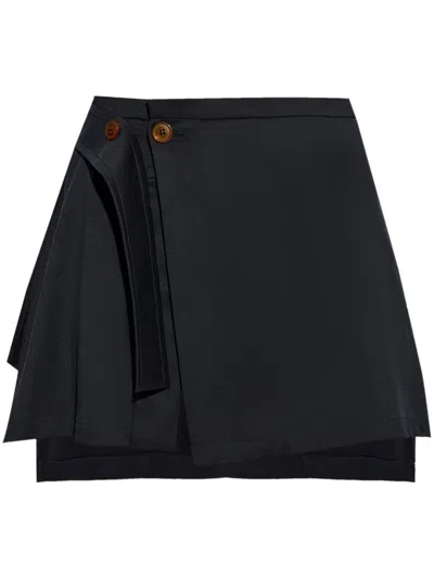 Vivienne Westwood Meghan Asymmetric Virgin Wool Skirt In Multicolor