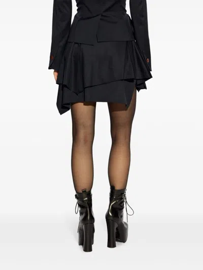Vivienne Westwood Meghan Asymmetric Virgin Wool Skirt In Multicolor