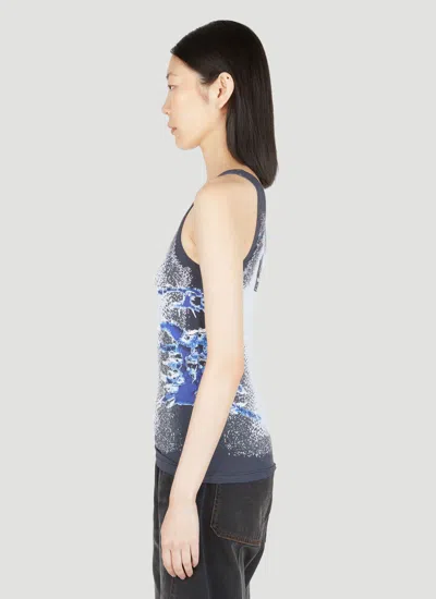 Y/project Whisker Print Tank Top In Gray