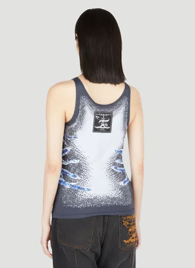 Y/project Whisker Print Tank Top In Gray
