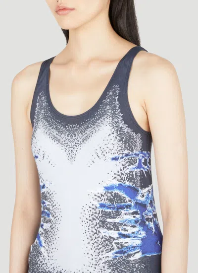 Y/project Whisker Print Tank Top In Gray