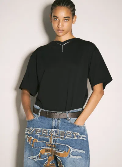 Y/project Women Y Leather Belt In Brown
