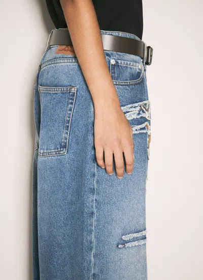 Y/project Women Y Leather Belt In Brown