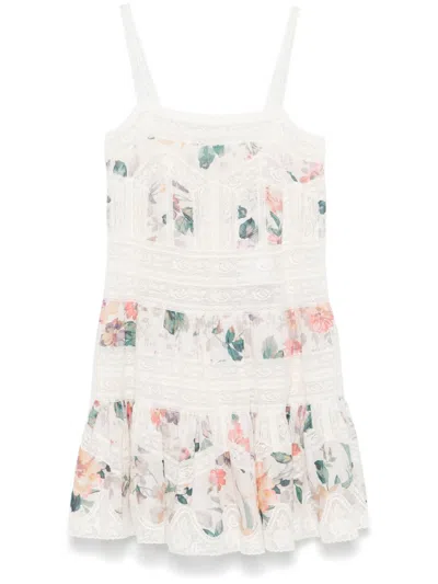 Shop Zimmermann Women Acacia Cotton Mini Dress In Multicolor