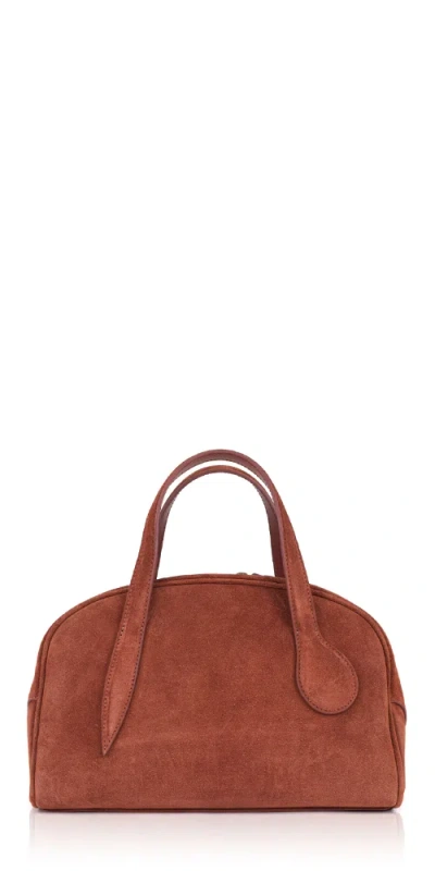 Liffner Brown Mini Handbag With Adjustable And Removable Shoulder Strap