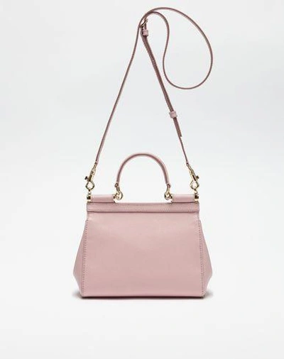 Shop Dolce & Gabbana Small Dauphine Leather Sicily Bag In Pink