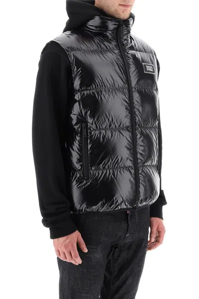 Dsquared2 Quilted Down Vest In Black