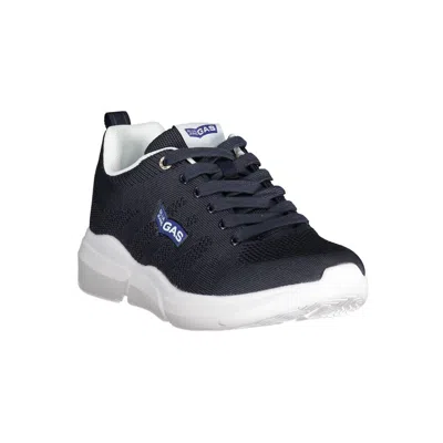 Gas Blue Artificial Leather Men's Sneaker In Blue