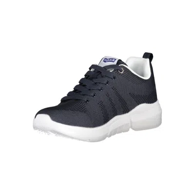 Gas Blue Artificial Leather Men's Sneaker In Blue