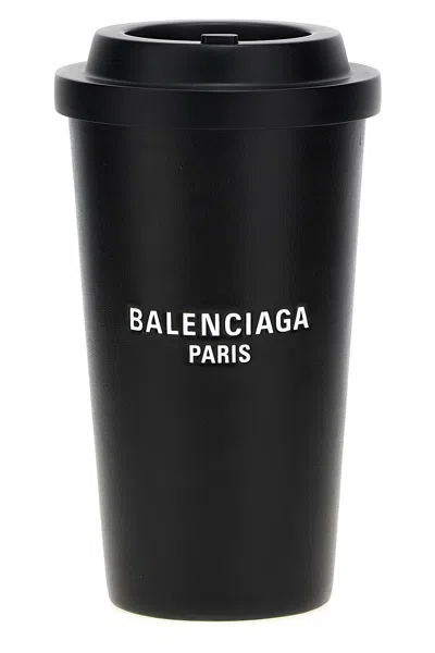 Balenciaga Cylindrical Matte Finish Morning Hour Clutch In Black