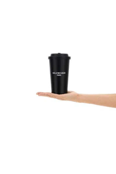 Balenciaga Cylindrical Matte Finish Morning Hour Clutch In Black