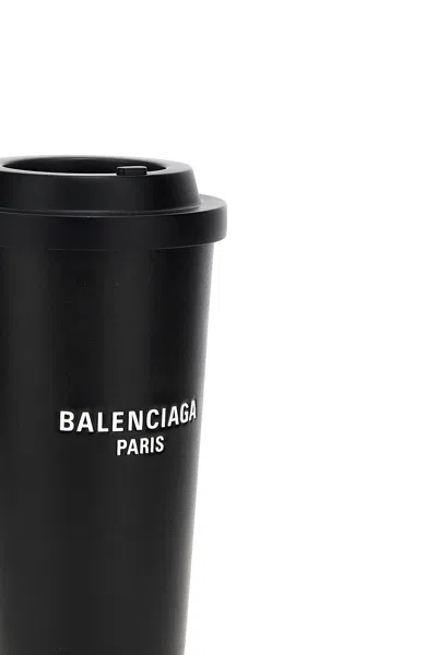 Balenciaga Cylindrical Matte Finish Morning Hour Clutch In Black