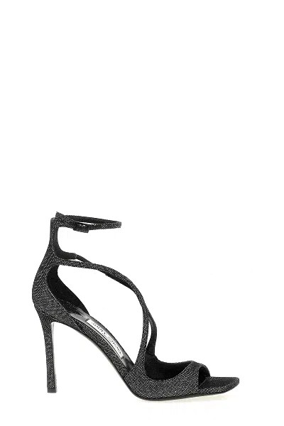 Jimmy Choo Square-headed High-heeled Sandals In Silver