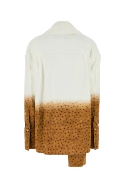 Loewe Camicia In Crepe Stampato Donna In Multicolor