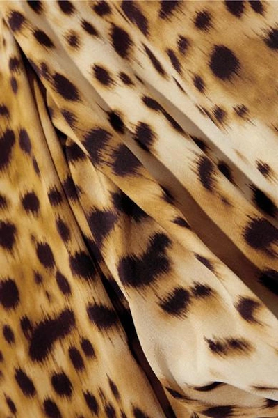 Shop Ronald Van Der Kemp Cheetah-print Silk Mini Dress