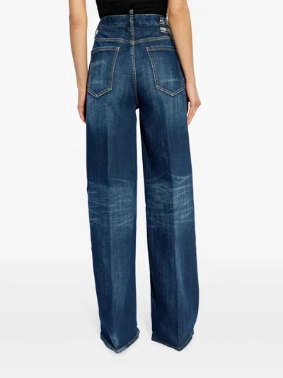 Dsquared2 Wide-leg Jeans In Blue