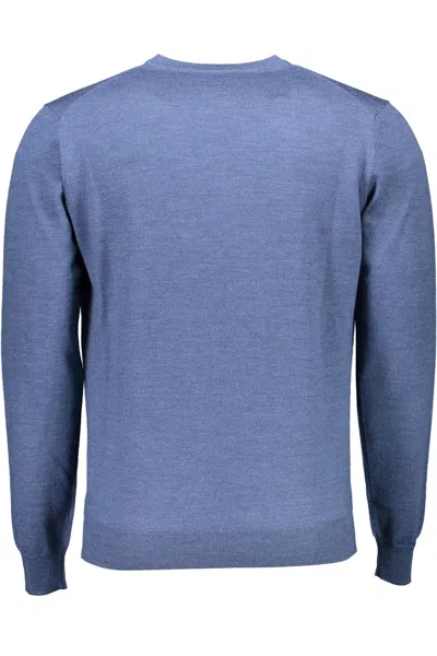Harmont & Blaine Blue Wool Men Sweater In Blue