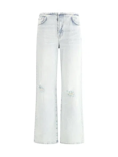 7 For All Mankind Easy Flare Jeans In Blue