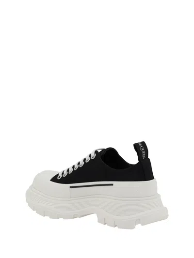 Alexander Mcqueen Black Canvas Tread Slick Sneakers In Multi
