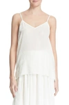 Atm Anthony Thomas Melillo Featherweight Velvet V-neck Camisole, Ecru