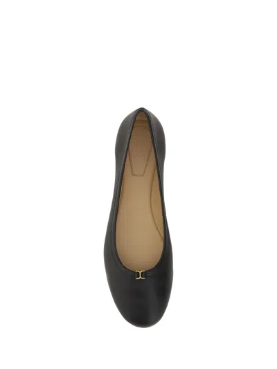 Chloé Chloe Leather Ballerina Flats Women In Black
