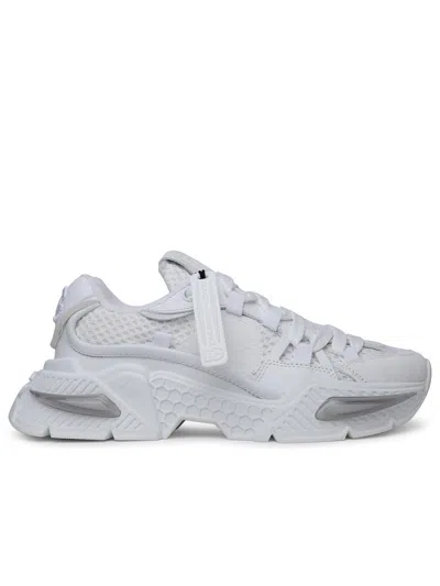Dolce & Gabbana White Mixed-material Airmaster Sneakers In White