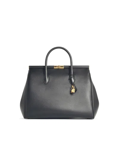 Dolce & Gabbana Large Marlene Handbag In Black