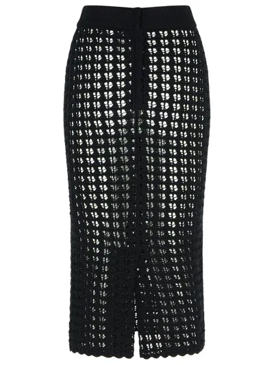 Dolce & Gabbana Black Virgin Wool Skirt In Black