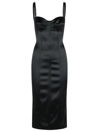 Dolce & Gabbana Dress In Black Acetate Blend In Black