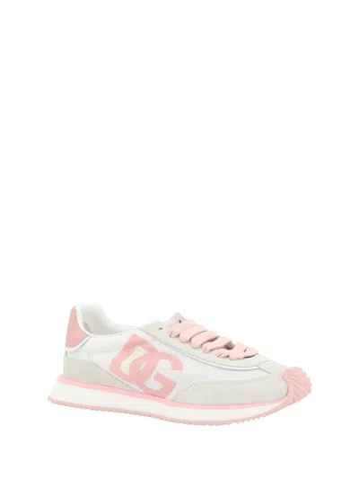 Dolce & Gabbana Canvas And Suede Sneakers In Multicolor