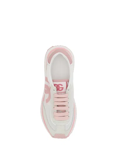 Dolce & Gabbana Canvas And Suede Sneakers In Multicolor
