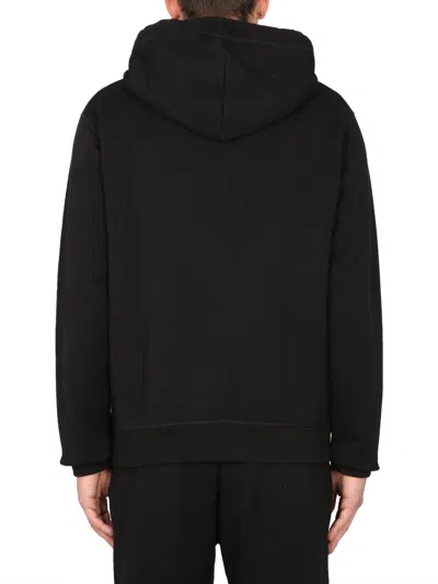 Dsquared2 Cotton Hooded Sweatshirt With Graphic Print In Black