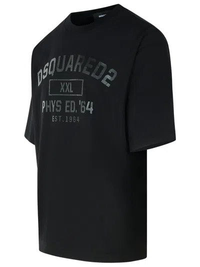 Dsquared2 Physical Education Crew Neck Graphic T-shirt In Black