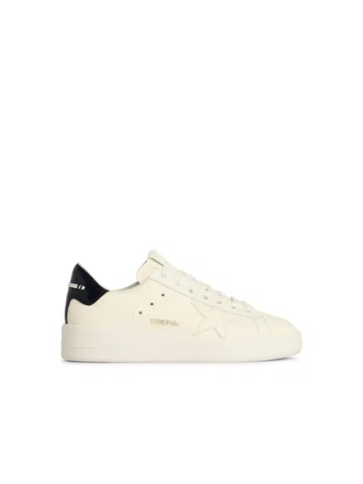 Golden Goose Pure Star White Leather Shoes In White