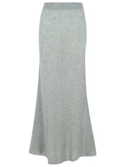 Lisa Yang Knitted Skirt In Gray