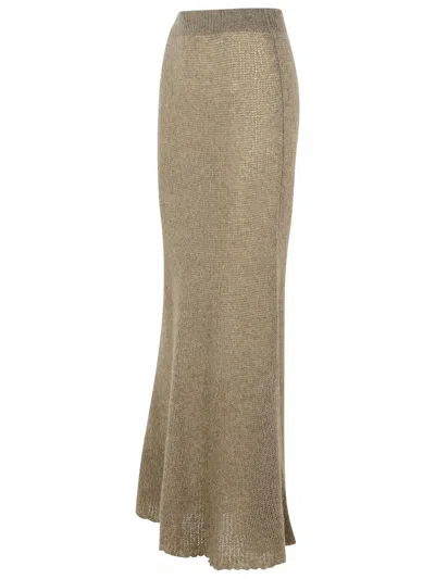 Lisa Yang 'kelsy' Long Skirt In Brown Silk Blend Women In Brown