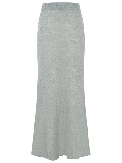 Lisa Yang Knitted Skirt In Gray