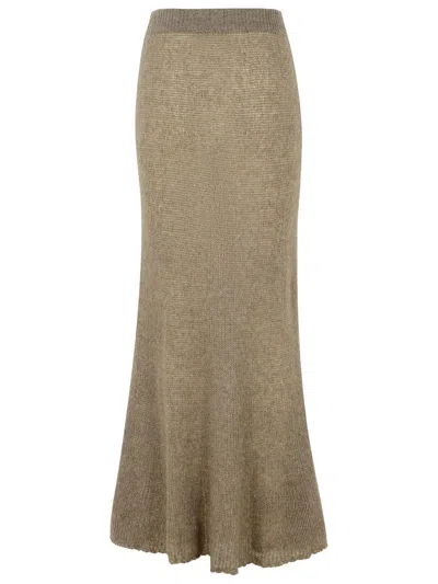 Lisa Yang 'kelsy' Long Skirt In Brown Silk Blend Women In Brown