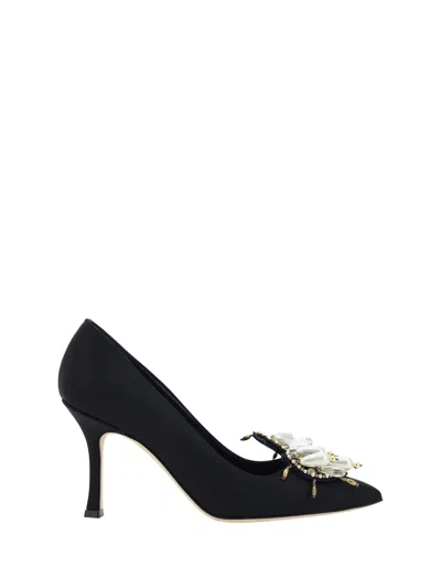 Shop Manolo Blahnik Women Asapump Satin Pumps In Multicolor