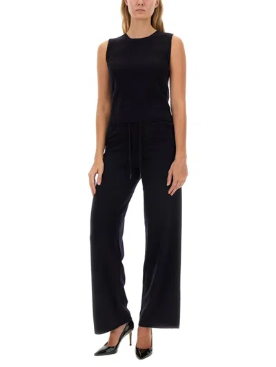 Max Mara Crewneck Sleeveless Tank Top In Blue