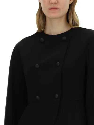 Max Mara Doublebreasted Longsleeved Jacket In Black